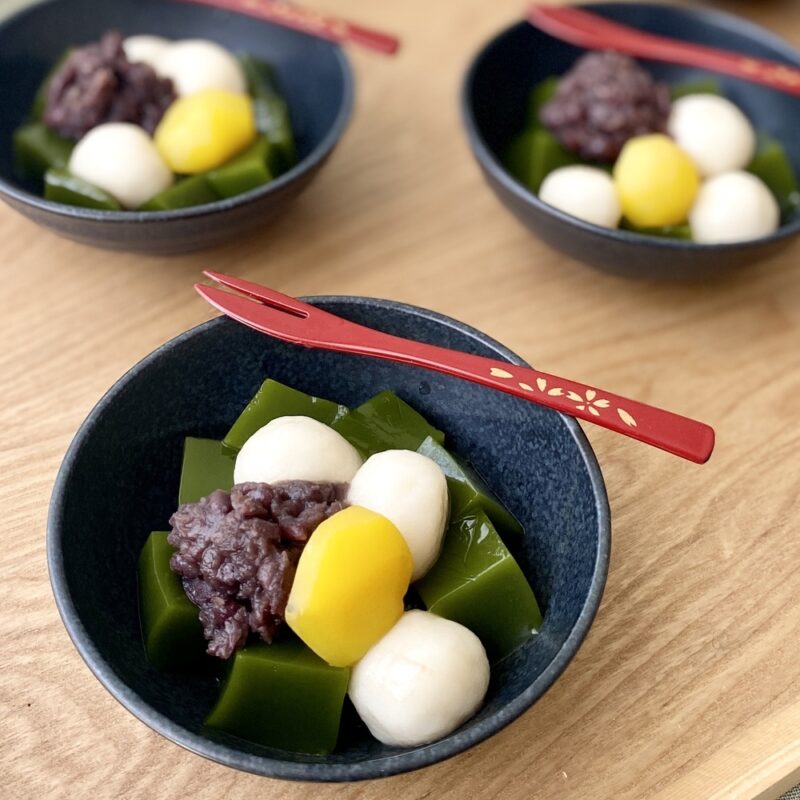 濃い抹茶が美味しい 白玉抹茶ゼリー