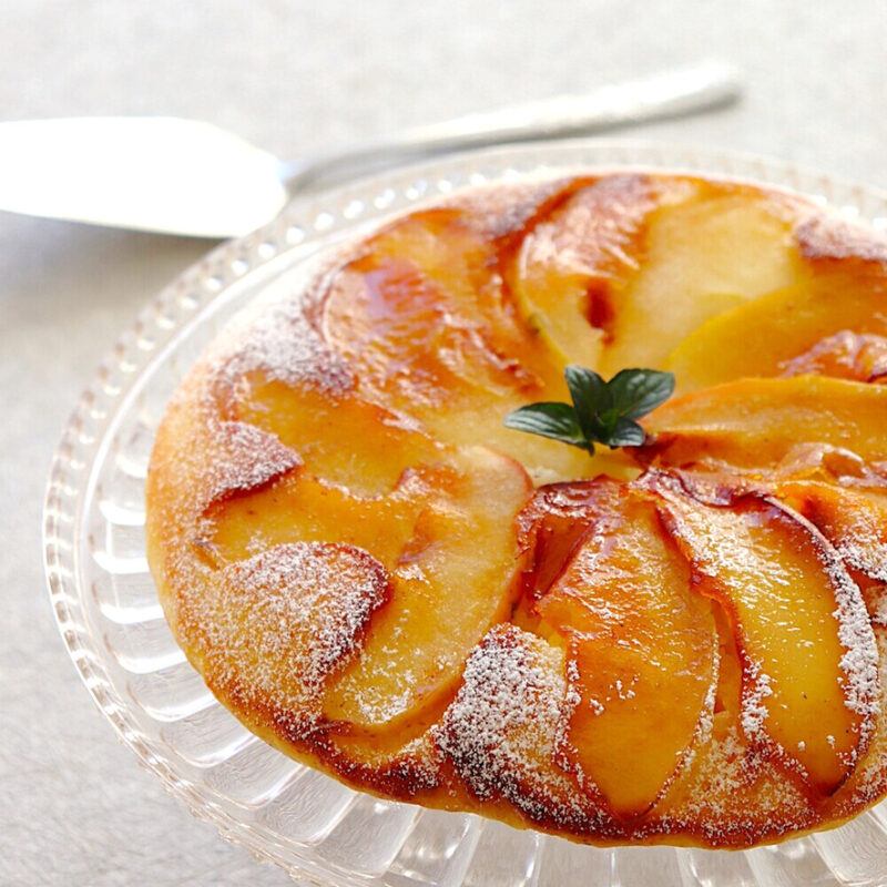【レシピ】フライパンで作る♪「キャラメルりんごケーキ」