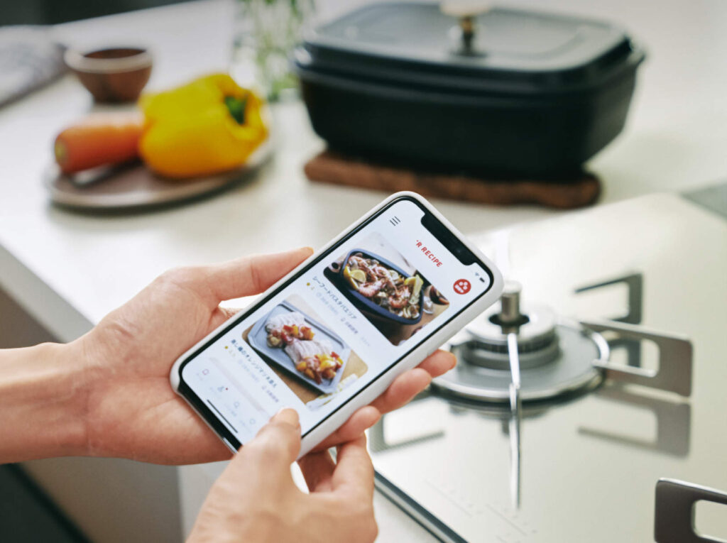 +R RECIPEプラスアールアプリ操作イメージ